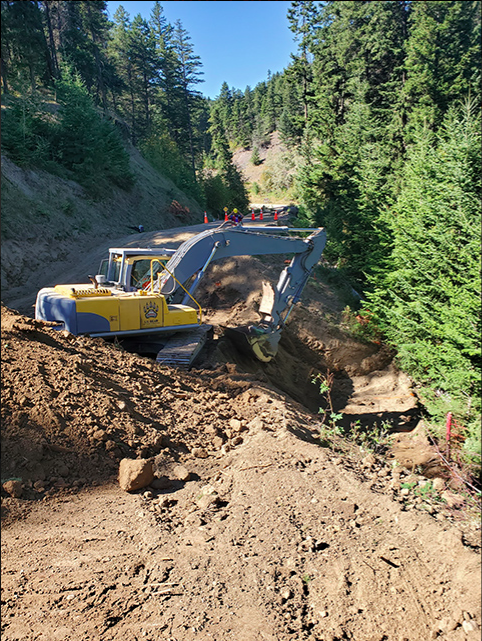 Heavy machinery performing earthworks